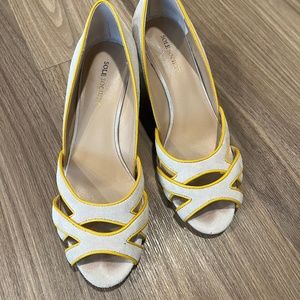 Sole Society Open Toe Wedge